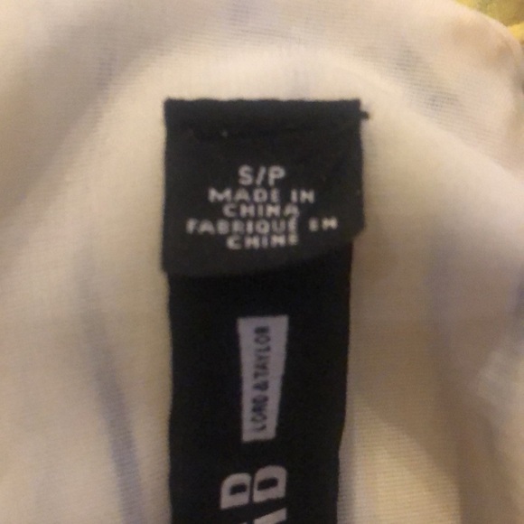 DESIGN LAB Spaghetti Strap Lined Sundress, Yellow Black White Vertical Stripe - Picture 5 of 6